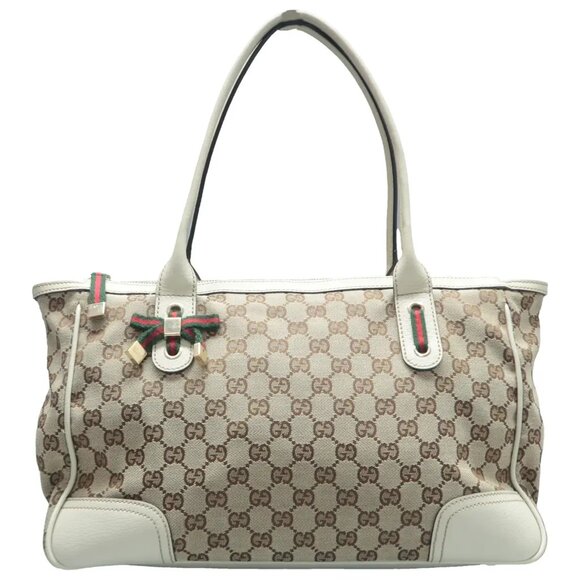 Gucci Handbags - 100% Authentic GUCCI  Beige Cloth  Shoulder Bag 470-112524